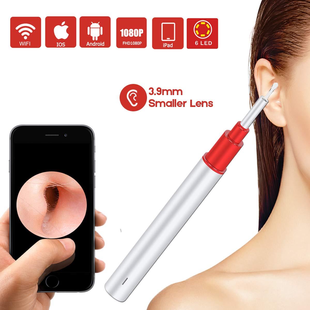 Dụng Cụ Lấy Ráy Tai Thông Minh Cảm Biến Bebird Camera Nội Soi Không Dây WiFi 6 Đèn LED và HD 1080P 2Megapixels - Trắng - Hãng Phân Phối Chính Thức