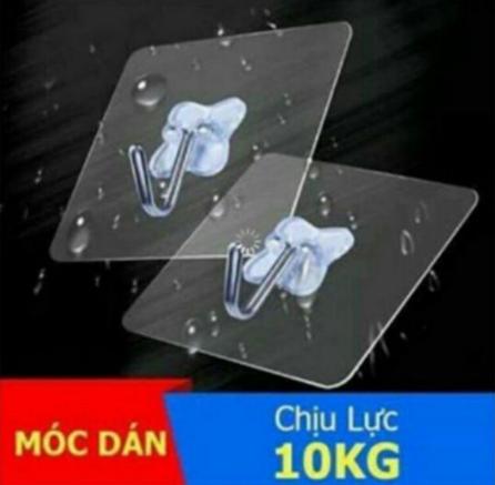 Combo móc dán tường siêu dính trong suốt - móc treo đồ trong suốt dán tường chịu lực siêu dính