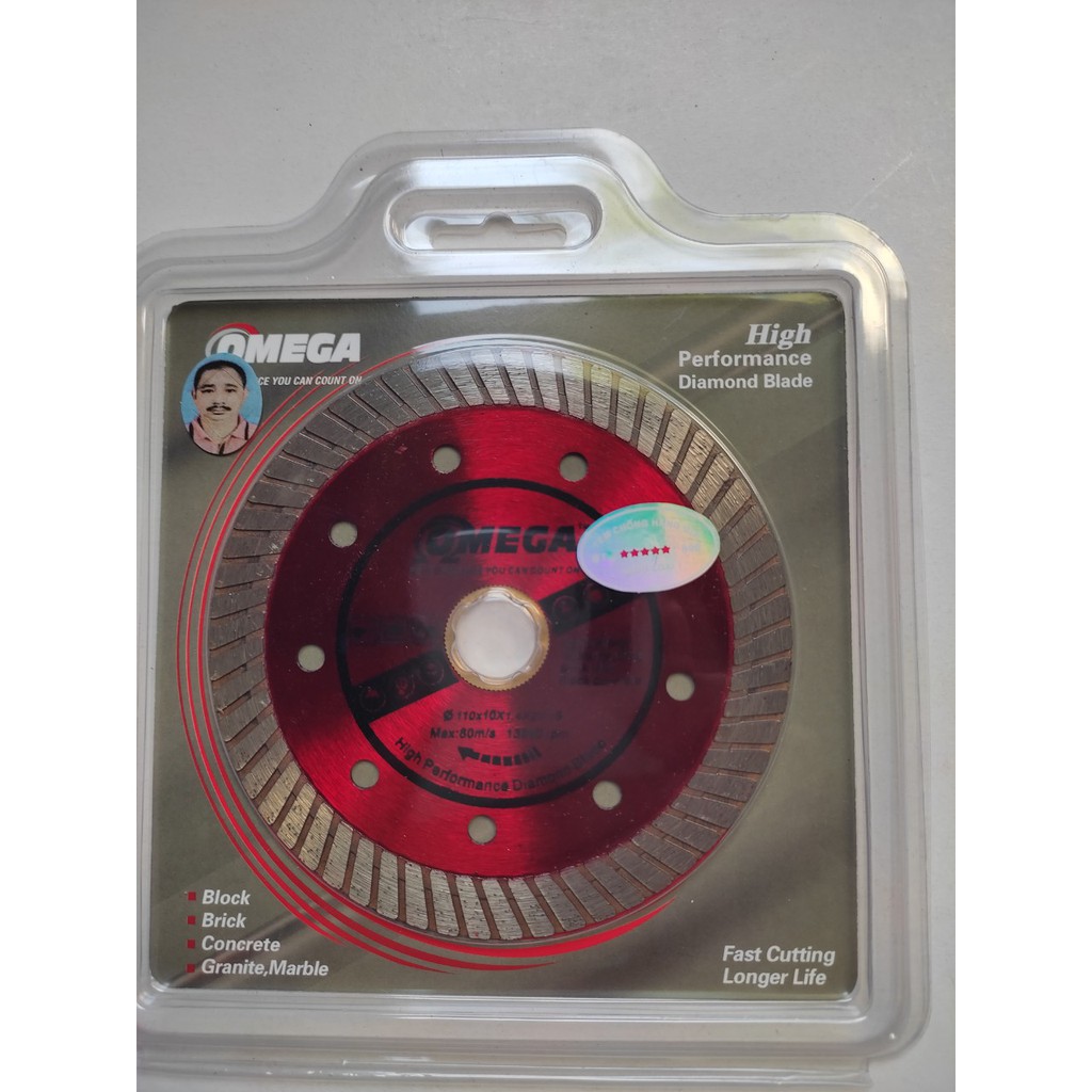 LƯỠI CẮT GẠCH ĐÁ OMEGA 110mm hàng đẹp