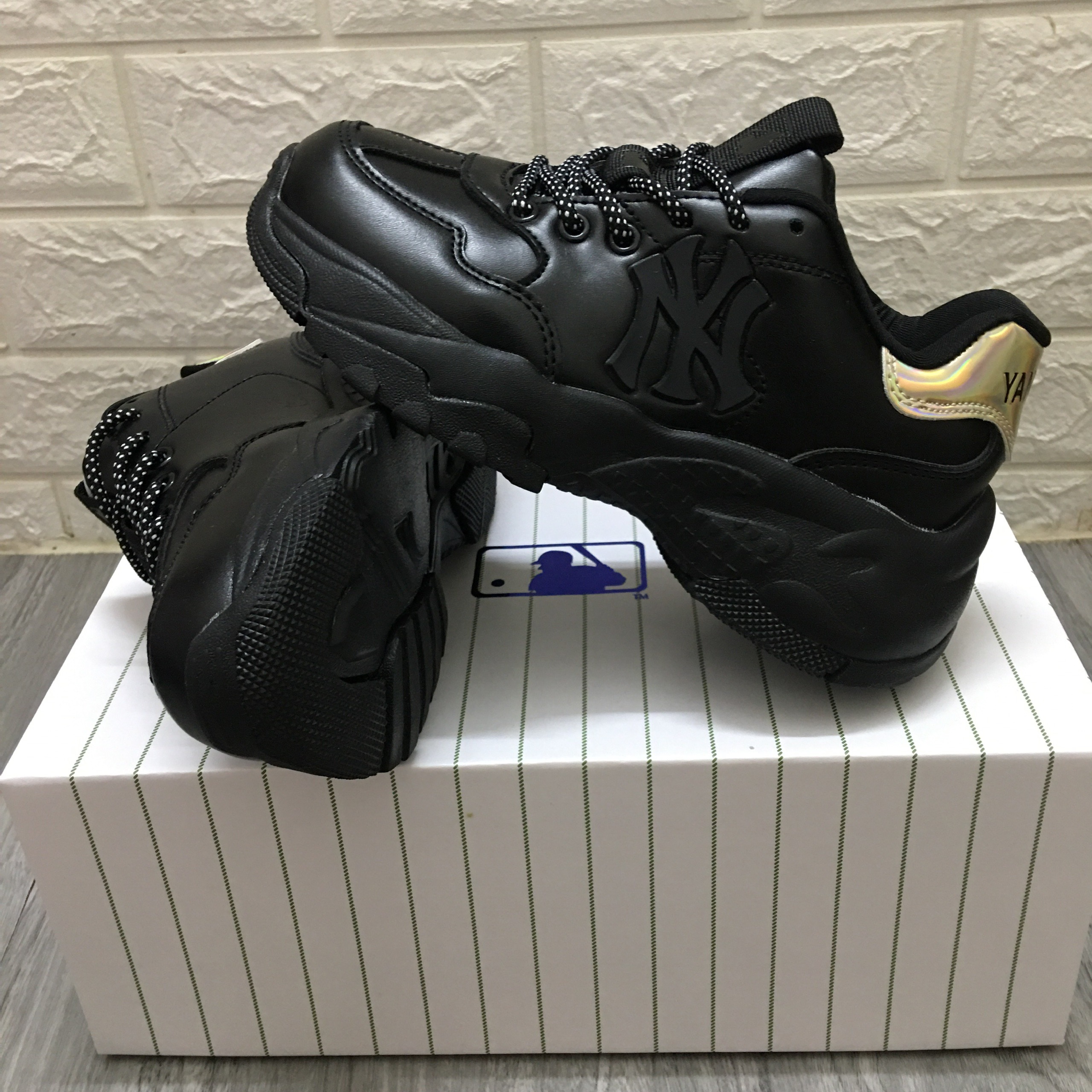[TẶNG HỘP+bill+TẤT] Giày thể thao hàn quốc MLB newyork xanh