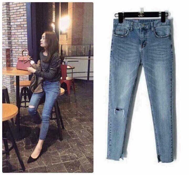 Quần jean nữ lưng cao siêu đẹp chất đẹp 548 ms