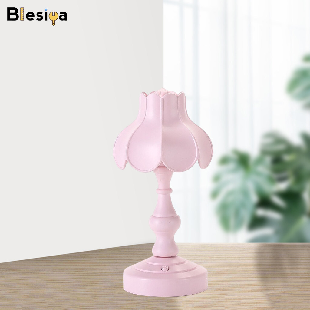 Blesiya Desk Night Lamp Bedside Lamp European Lotus Small Night Light