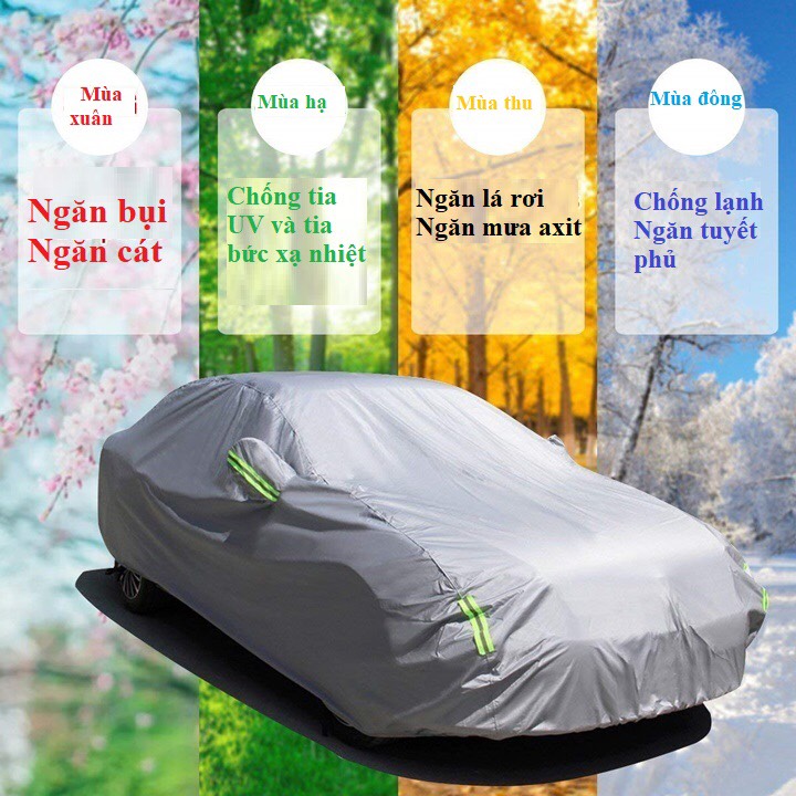 Bạt phủ ô tô, bạt che nắng, bạt che xe, áo trùm xe cao cấp hàng xuất khẩu độ bền cao đến 1-2 năm