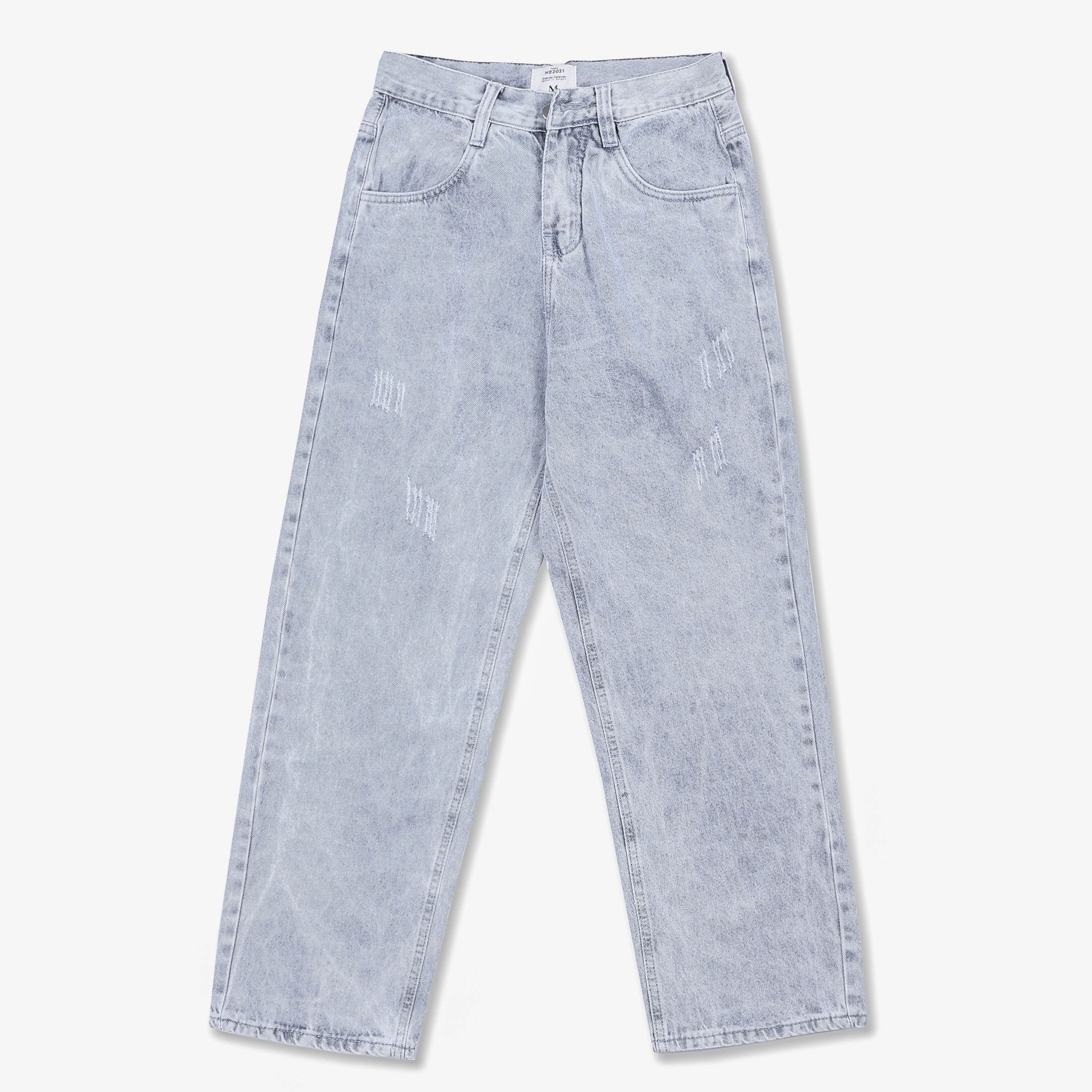 QUẦN FF INDIGO DISTRESSED BAGGY JEANS