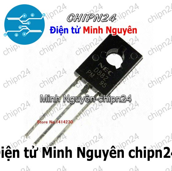 [10 con] (KT1) Transistor D882 TO-126 NPN 3A 40V (2SD882 882) - HH000981