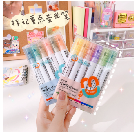 Bộ 6 bút dạ quang highlight Vience siêu xinh
