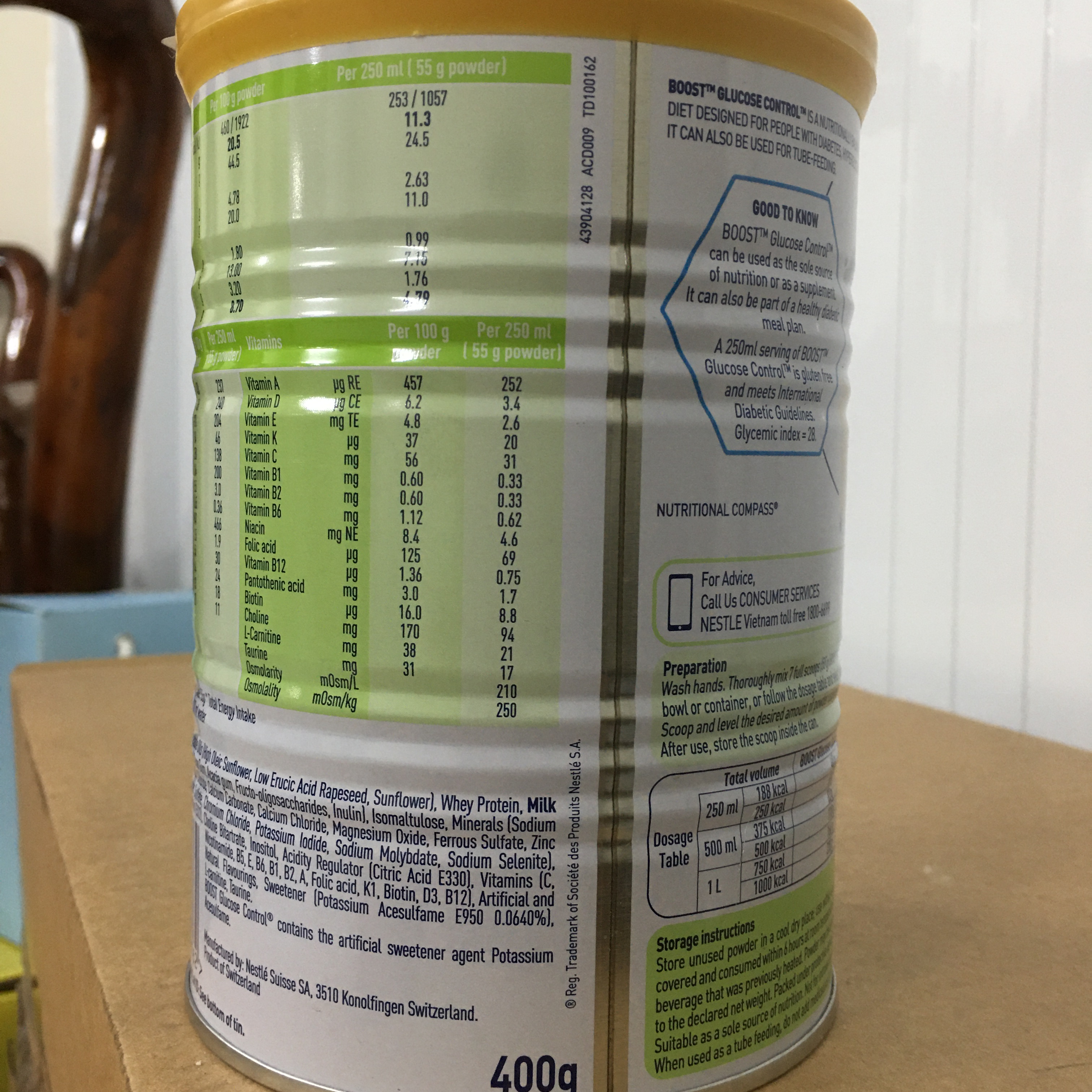 [HCM]Sữa cho người tiểu đường Boost Glucose Control 400g