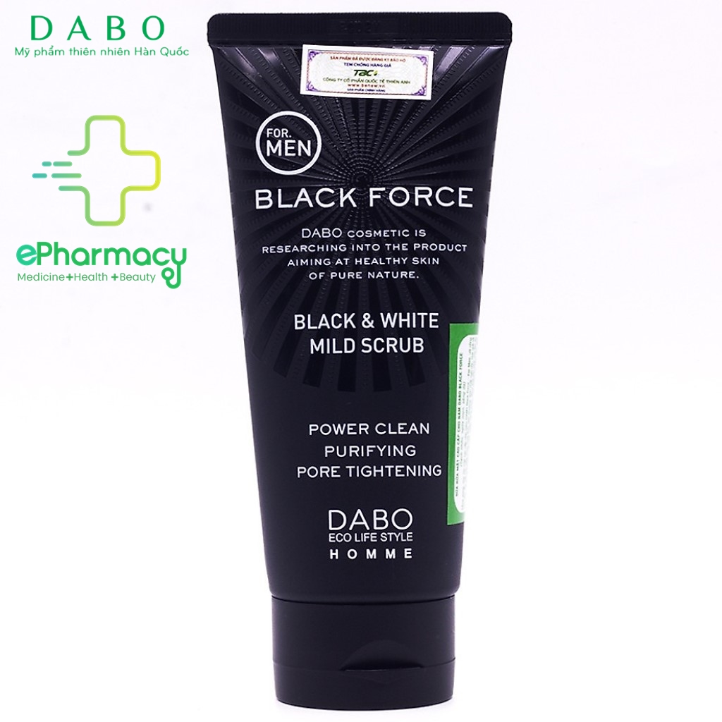 Sữa Rửa Mặt Nam Dabo Homme Black Force For Men Foam Cleanser ngăn ngừa mụn