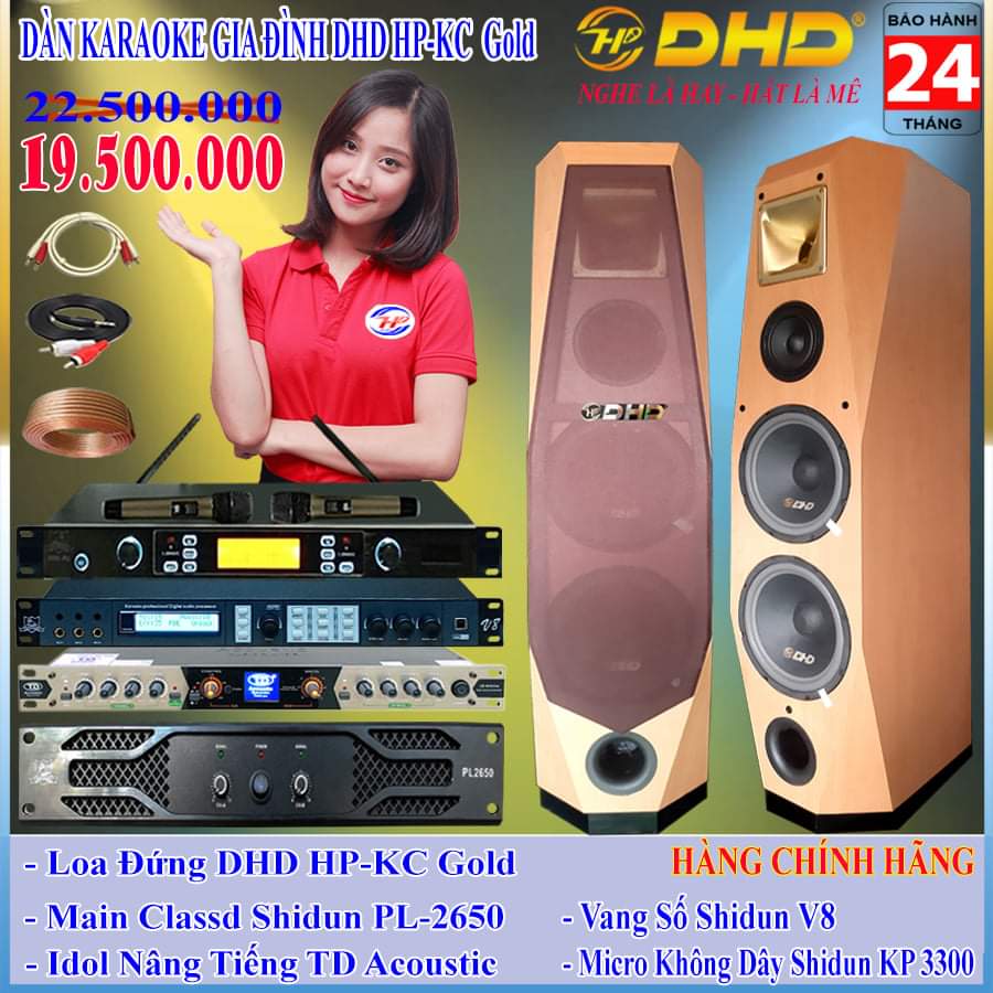 DÀN KARAOKE GIA ĐÌNH DHD HP-KC GOLD CAO CẤP (ZALO: 0364086306)