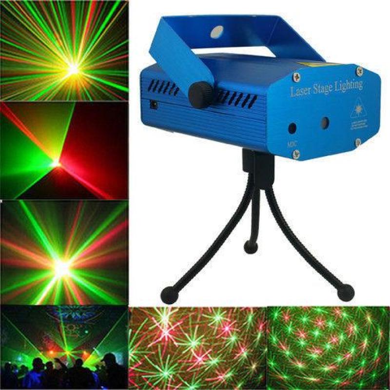 Đèn Chiếu Laser Vũ Trường Cảm Biến Âm Thanh. Đèn Chiếu Sao Trang Trí Mini Laser Stage Lighting. Đèn chiếu Laze mini trang trí sân khấu/ vũ trường, quán caffe, nhà hàng. Đèn trang trí Noel, ngày tết LASER MINI STAR SHOWER