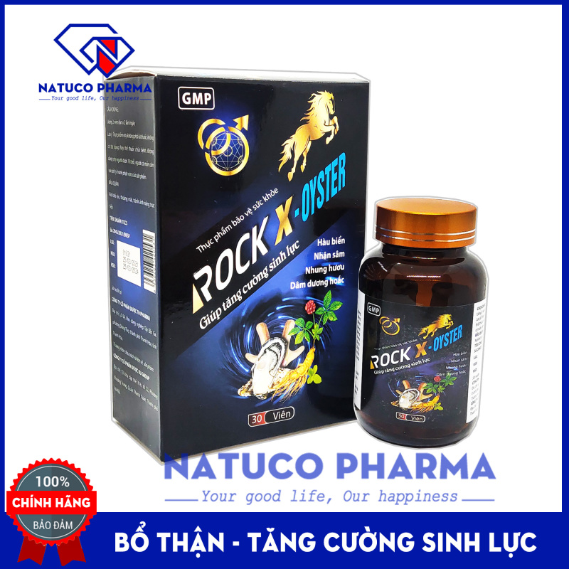 Viên uống tăng cường sinh lý nam ROCK X- OYSTER giúp tăng cường sinh lý, bổ thận tráng dương, mạnh gân cốt, giảm tiểu đêm thành phần hàu biển dâm dương hoắc nhân sâm, tỏa dương - Hộp 30 viên