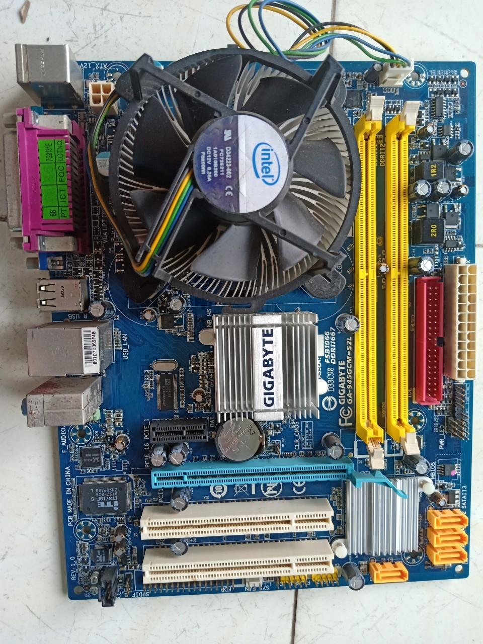 Main 945 Socket 775 DDR2 Intel, Giga, Foxcom,ECS Hàng Bóc Máy Chạy Tốt