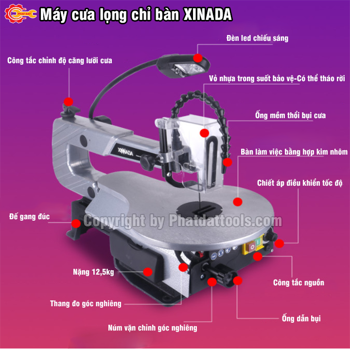 Máy cưa lọng bàn XINNADA-Bảo hành 6 tháng