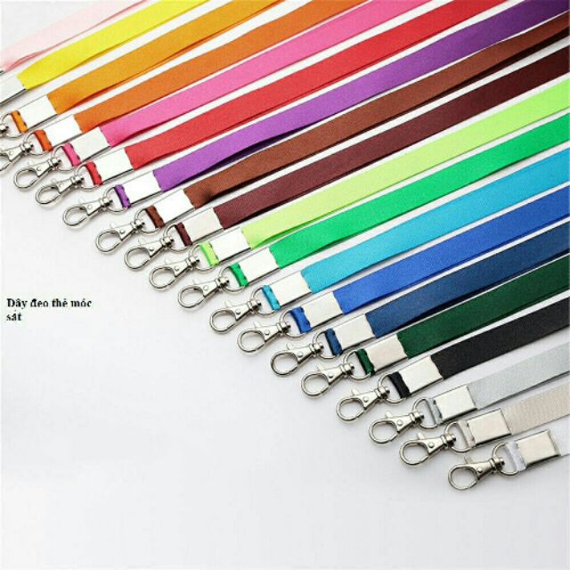 [HCM]dây đeo thẻ lụa móc xoay chiều dài 47cm