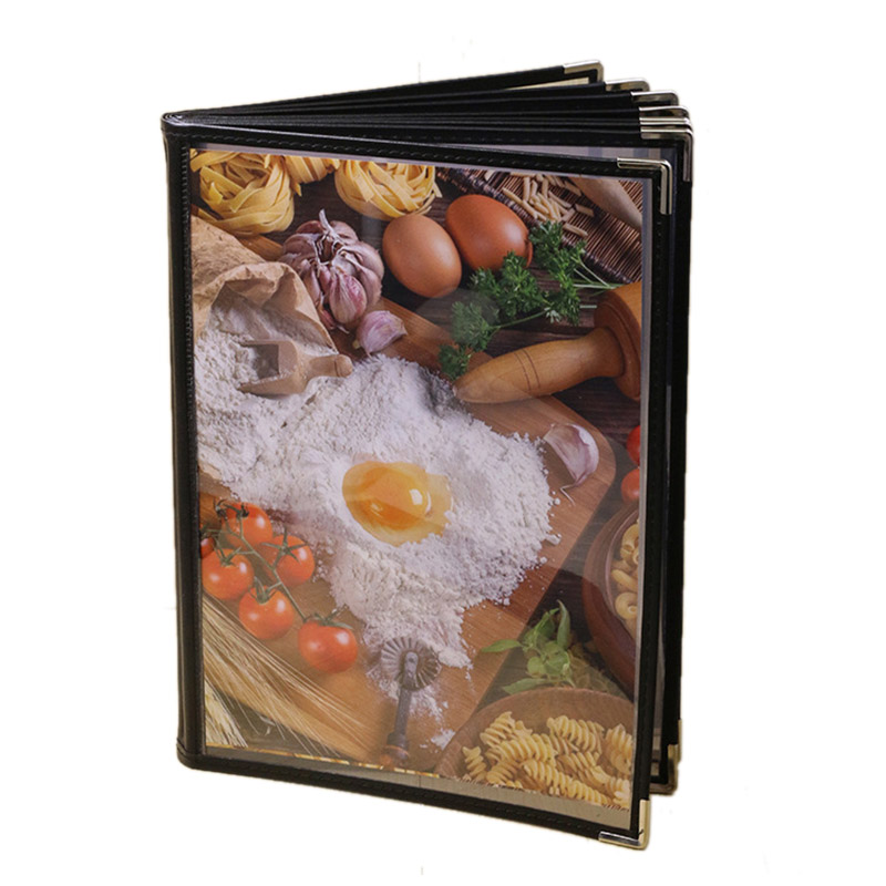 Transparent Restaurant Menu Covers for A4 Size Book Style Cafe Bar 8 Pages 16 View