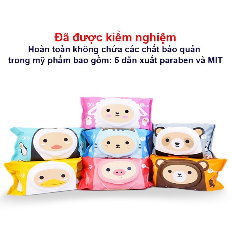 Combo 5 Gói Khăn ướt Agi không mùi 80 tờ