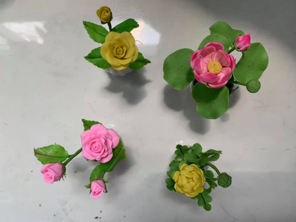 Chậu hoa đất sét mini