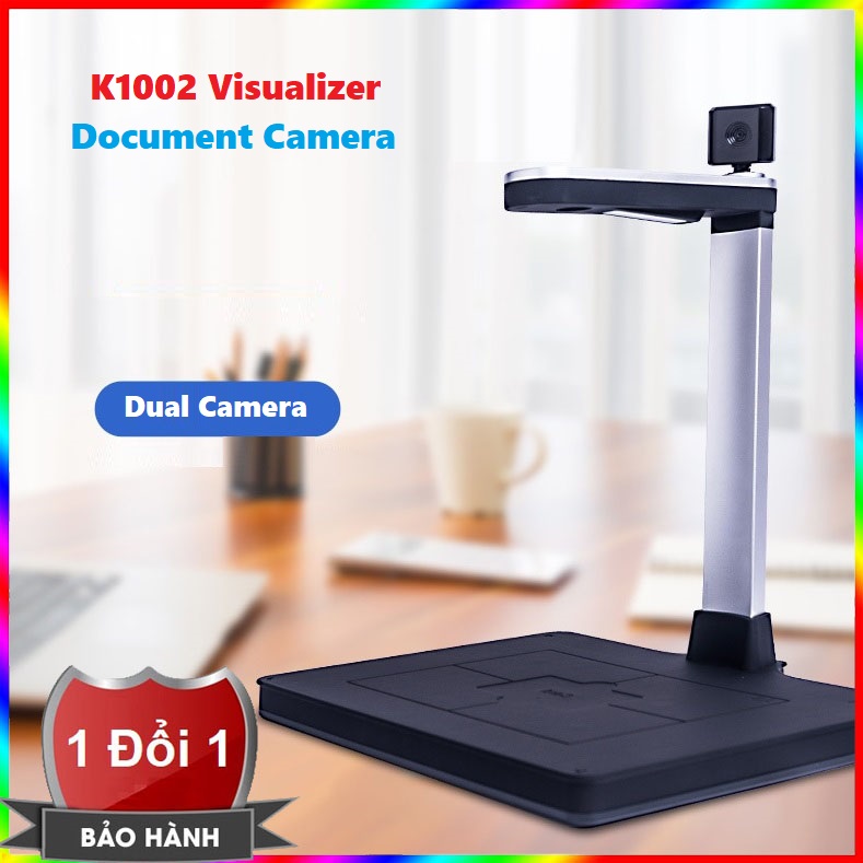Máy chiếu vật thể 3 chiều K1002 tích hợp 2 camera cùng lúc - Máy chiếu bài giảng cao cấp hỗ trợ giảng dạy trực tuyến - Máy soi tài liệu tốc độ cao K1002 Dual Camera - K1002 Visualizer Document Camera