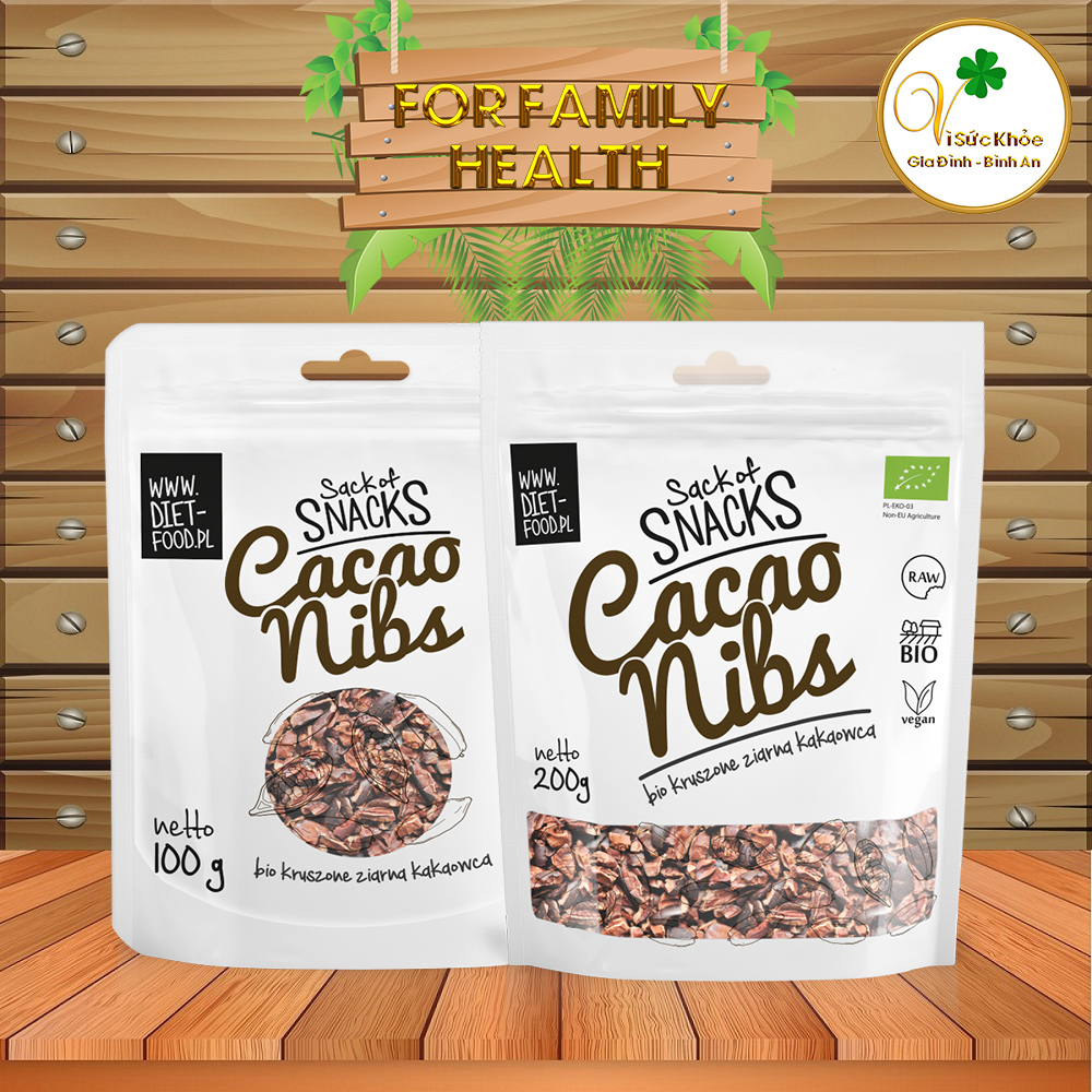 Hạt Cacao Ngòi Hữu Cơ Diet Food Organic Cacao Nibs