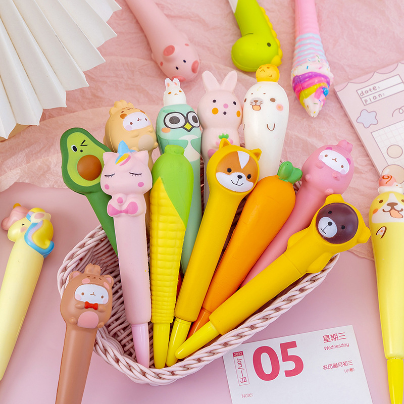 Bút Bi Nước Squishy Nhiều Hình Dễ Thương