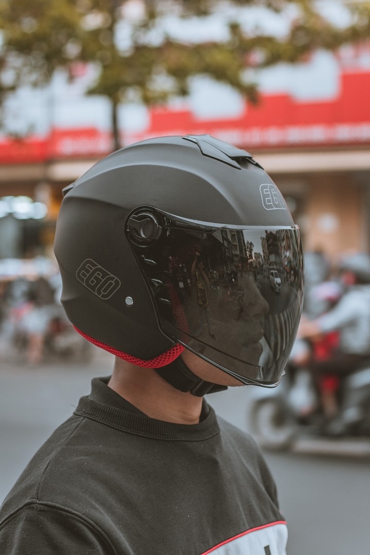 [CHÍNH HÃNG] MŨ BẢO HIỂM 3/4 EGO E-3 ĐEN NHÁM
