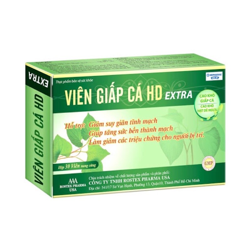 Viên giấp cá Hd extra - Hộp 30 viên