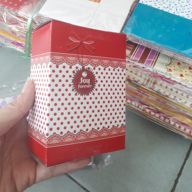 Combo 10 Hộp Xếp In Xinh Xắn (Kèm Nơ Rút Bản 1.8Cm)