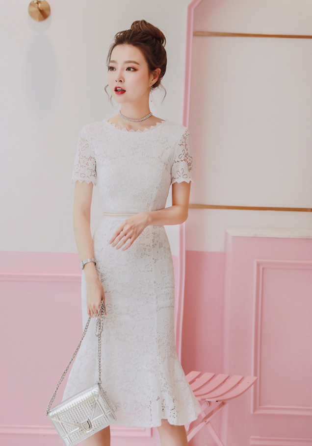 Đầm Body ren đuôi cá [MUA 1 TẶNG 1 SON MAC] Quảng châu cao cấp