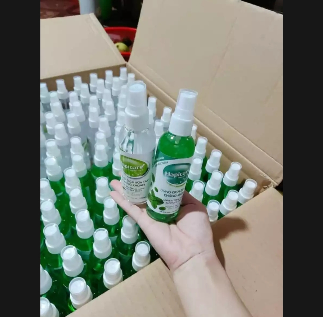 Dung dịch rửa tay sạch khuẩn hapicare chai 100ml