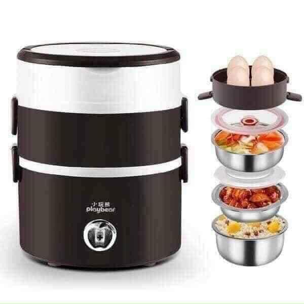 CẶP LỒNG Ủ CƠM INOX 3 TẦNG GIỮ NHIỆT _ CẮM ĐIỆN