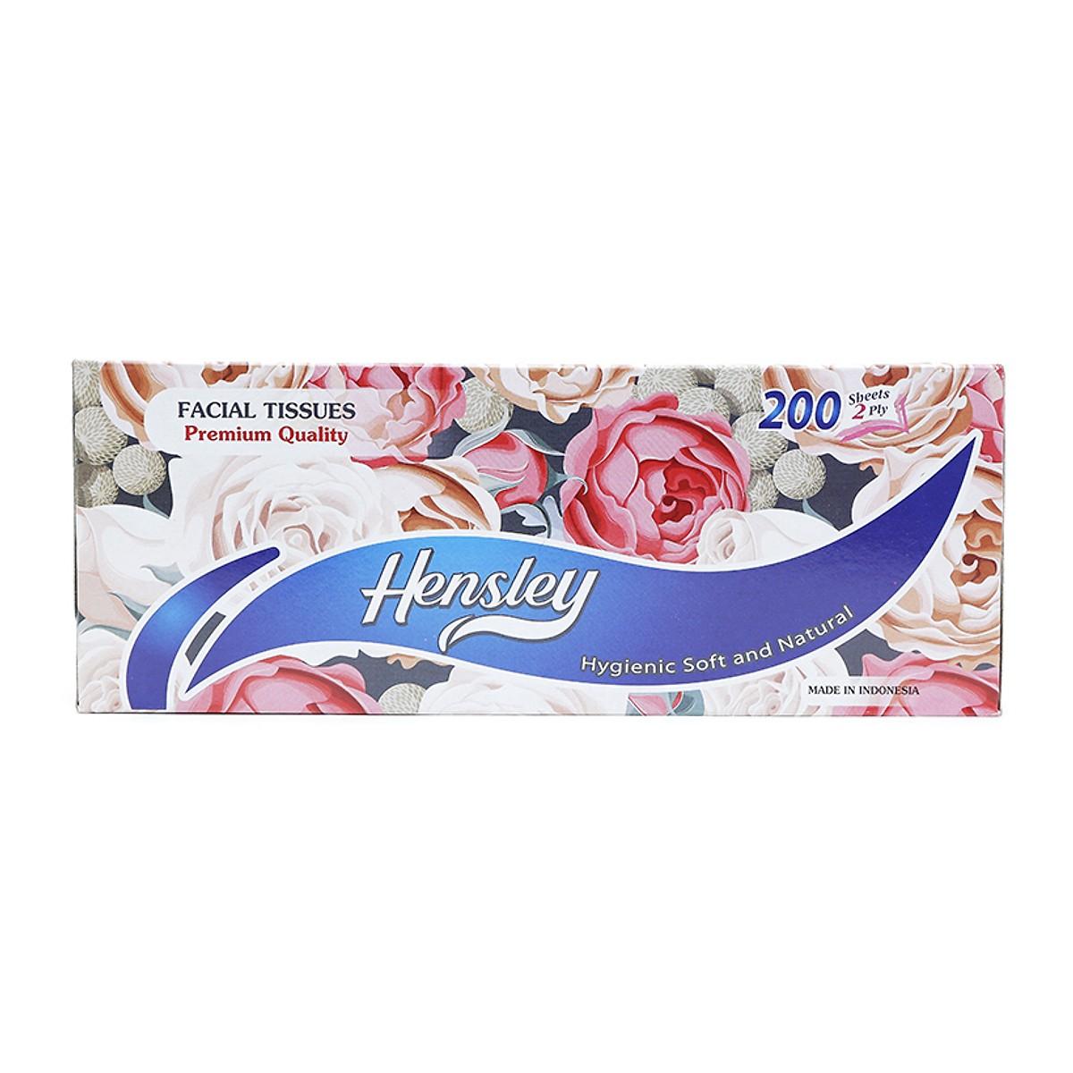 Combo 6 hộp Khăn giấy lụa 2 lớp Hensley (hộp 200 tờ)