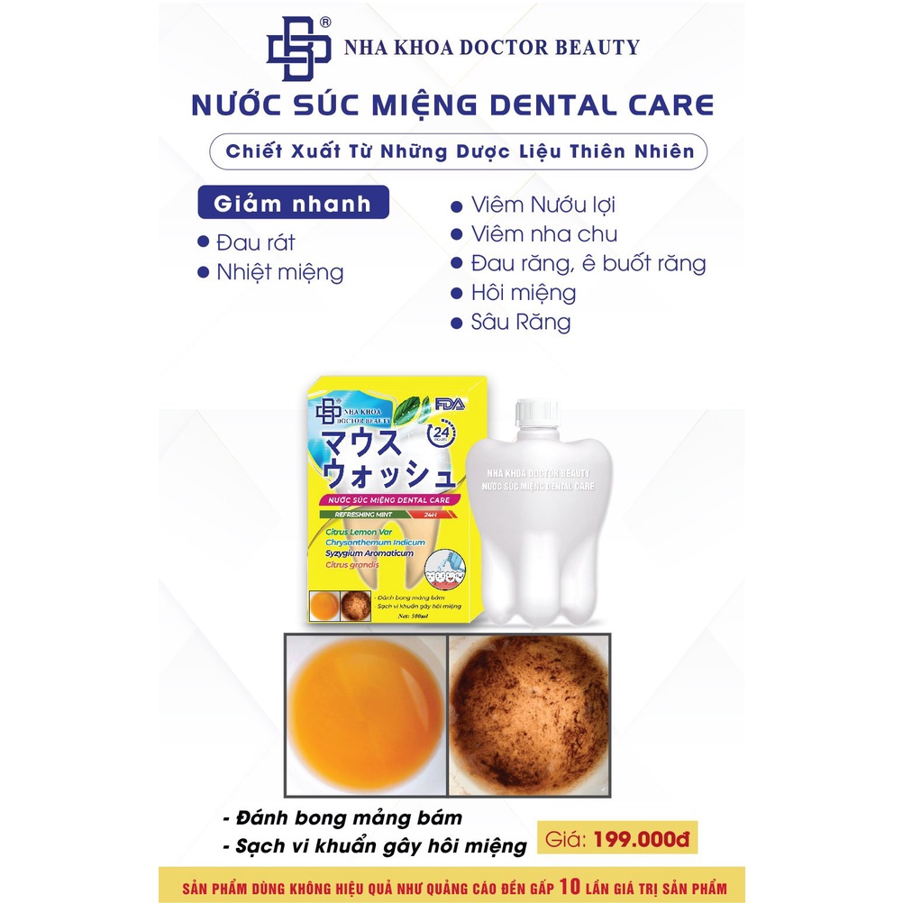 Nước Súc Miệng Dental Care ( Hết Hôi Miệng, Viêm Lợi, Chảy Máu Chân Răng)