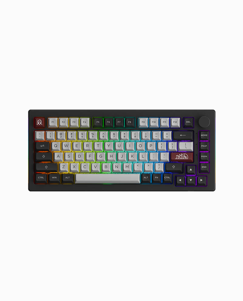 Akko 5075b plus-s Dracula Castle mechanical keyboard (multi-modes/RGB/hotshoe/gasket mount/south facing/cream yellow pro switch)