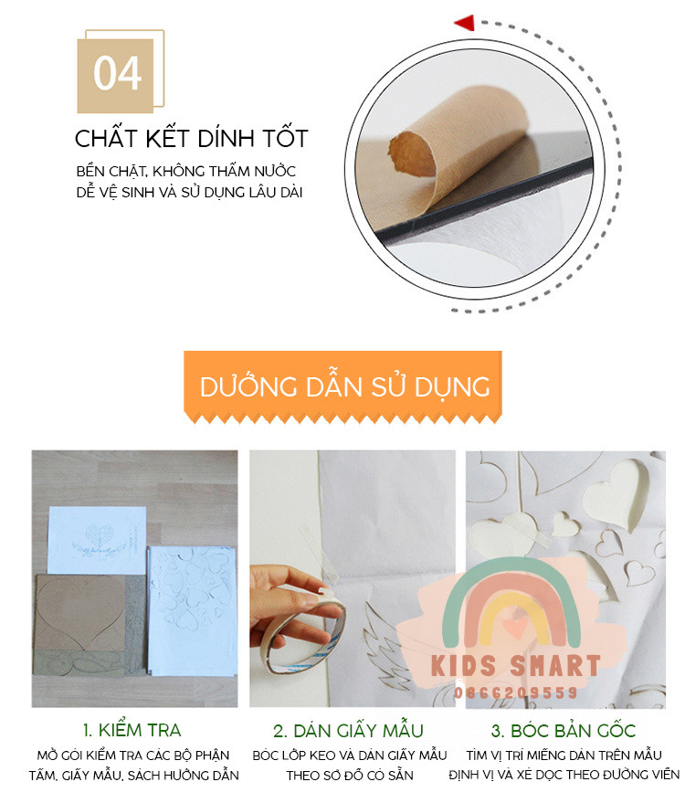 Tranh Dán Tường Mica 3D🍓🍓XẢ KHO🍓🍓Thước Đo Thước Đo Chiều Cao Cho Bé