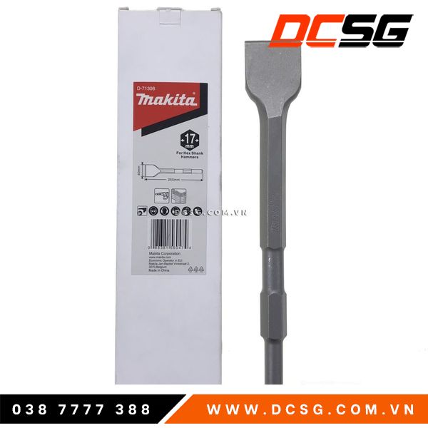 Mũi đục dẹp 17mm 40x255mm makita d-71308