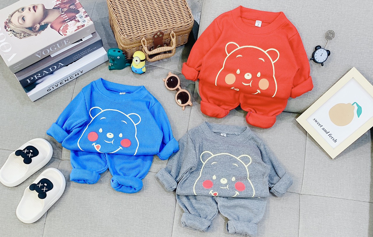 Bộ len tăm hình Gấu BEAR cho bé cực xinh