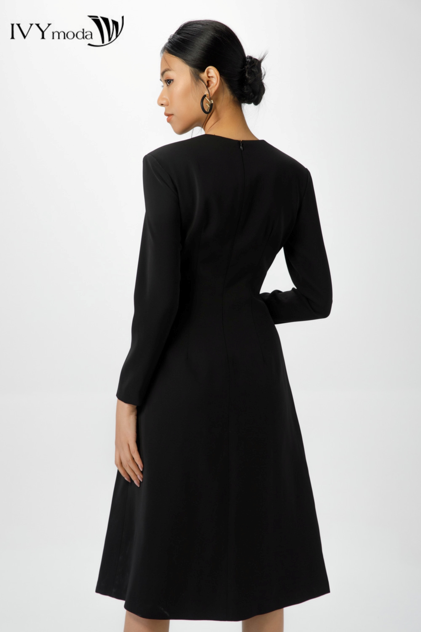 Đầm xòe phối trái tim IVY moda MS 48M7180