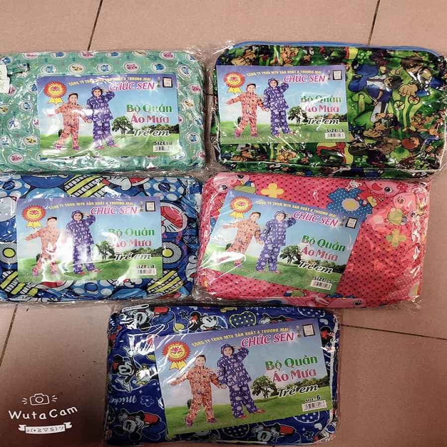 Bộ Quần áo mưa Trẻ em : Siêu bền - Siêu Nhẹ