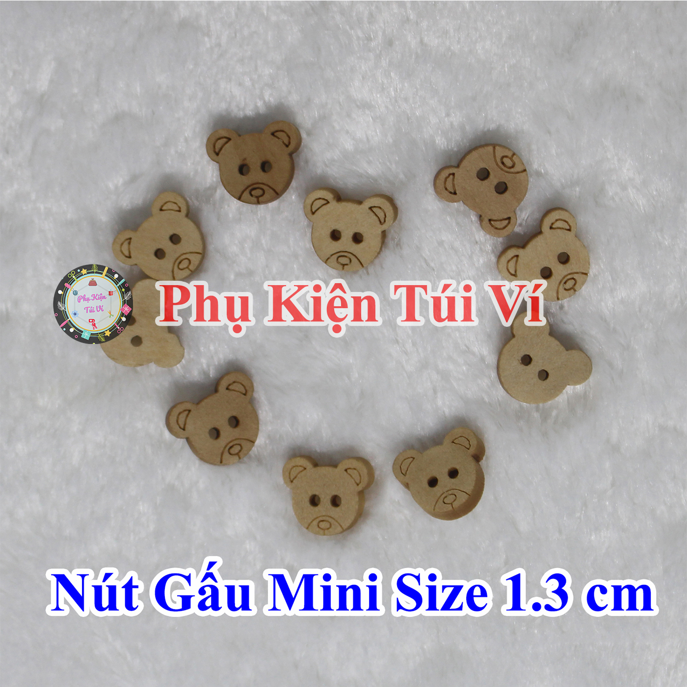 Nút gấu mini size 1.3cm 10k/10 cái