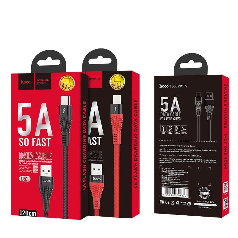 [HCM]Cáp Sạc Siêu Nhanh 5A Hoco Type C Chính Hãng