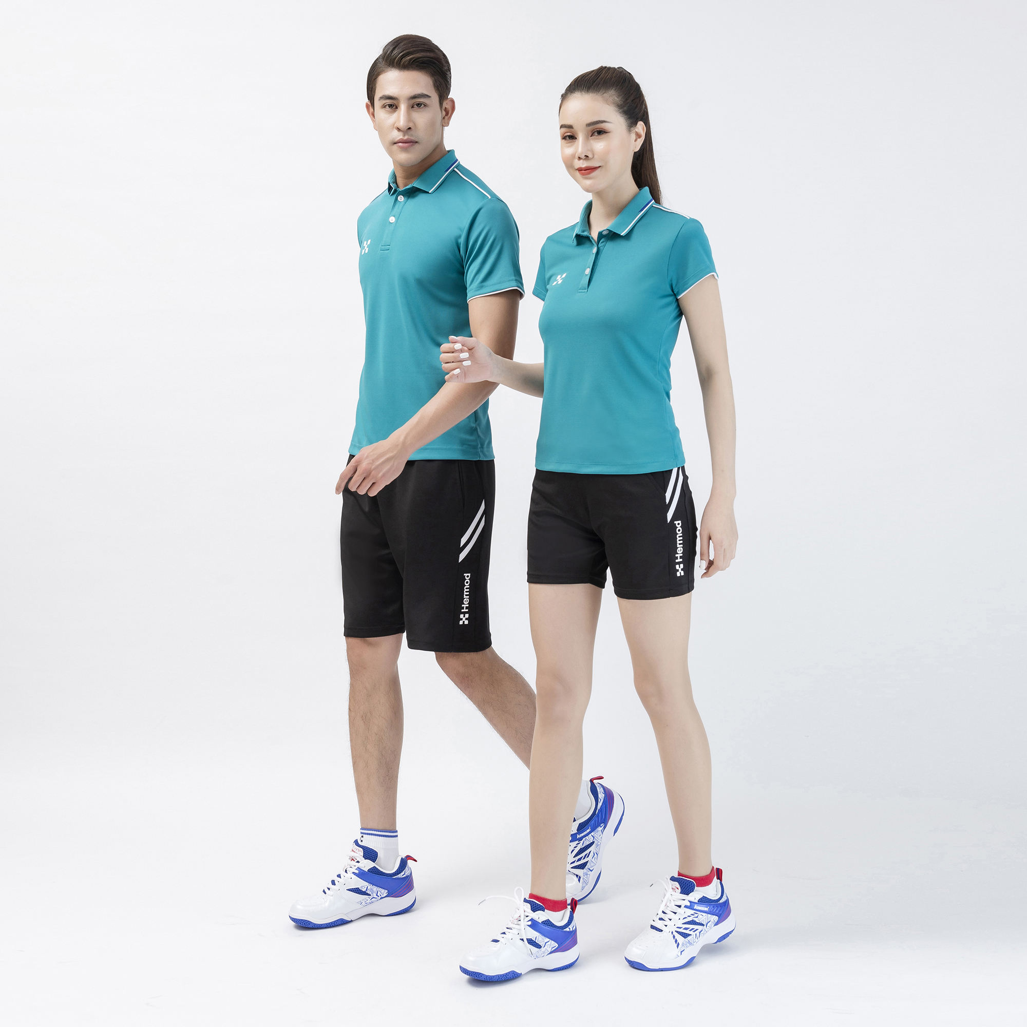 Đồ đôi thể thao nam nữ hermod vải co dãn, thoáng mát, thấm hút b02xn