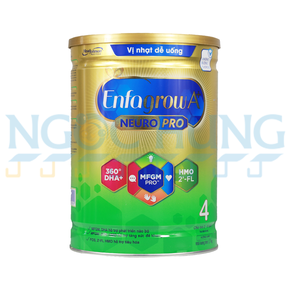 Sữa bột Enfagrow A+ Neuropro 4 vị nhạt dễ uống 1.7kg 2-6 tuổi