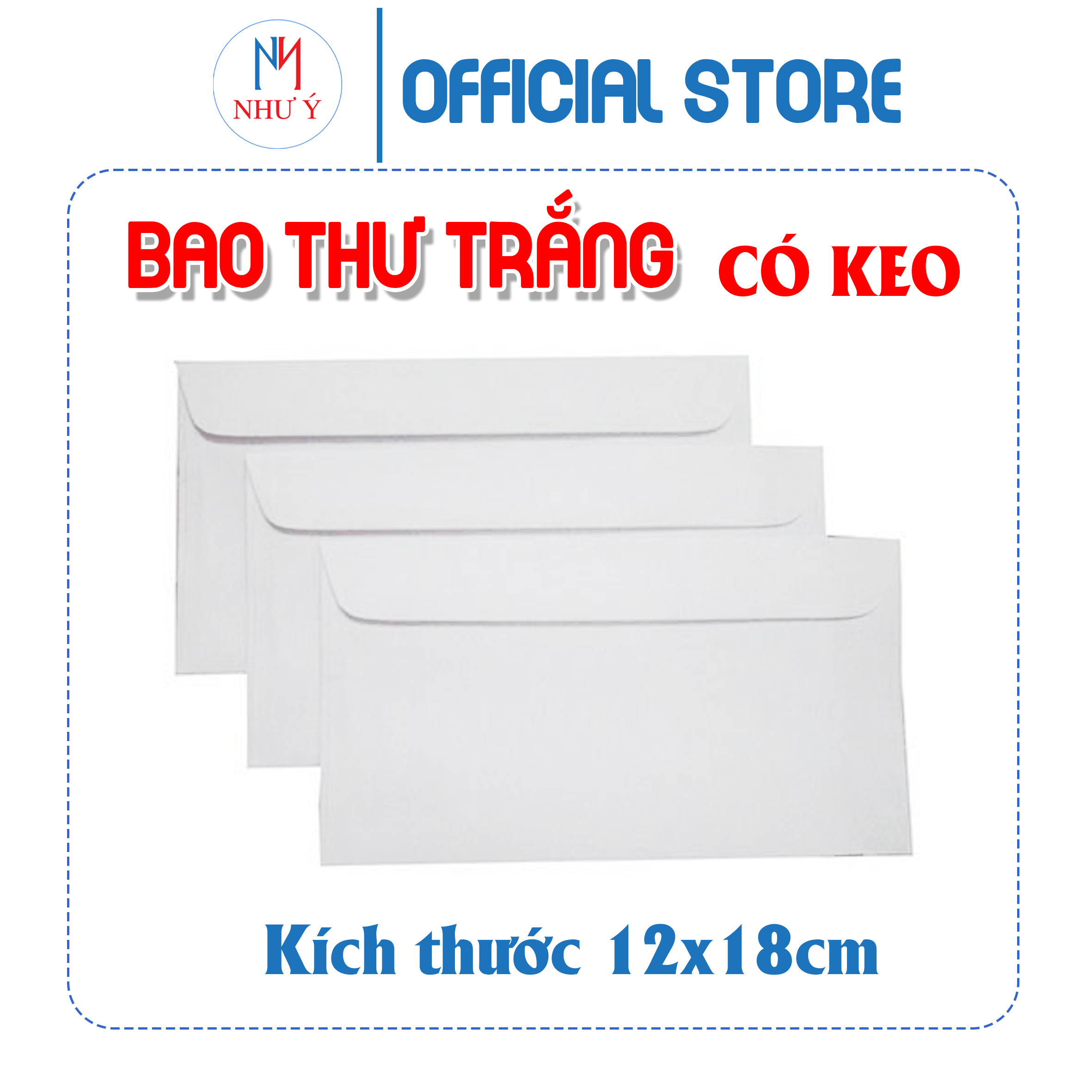 Bao thư trắng có keo (12x18)cm, {100cái}