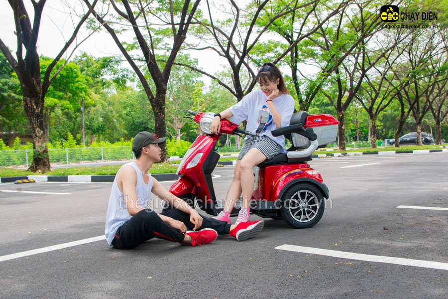[HCM]XE MÁY ĐIỆN 3 BÁNH CÓ CỐP SAU