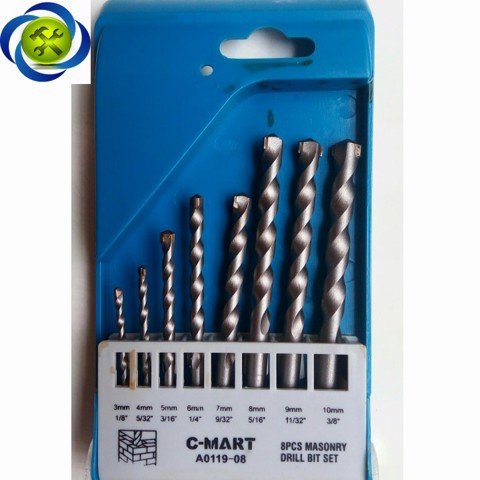 Bộ mũi khoan bê tông c-mart a0119-08 8 chi tiết
