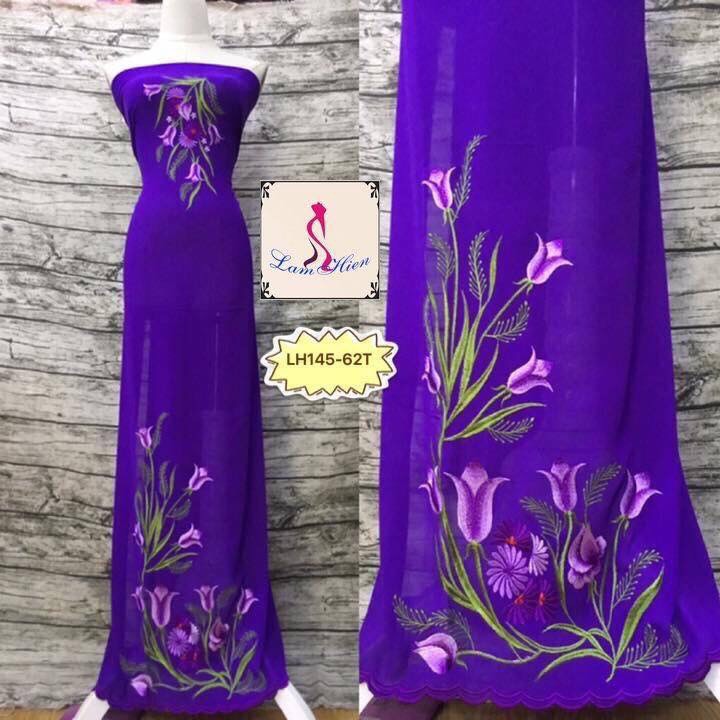Vải áo dài thêu chân (230 sale còn 159k/áo, size to 169k/áo) LH145