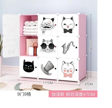 Tủ nhựa ghép 9 ngăn full ô tặng móc treo hông tủ