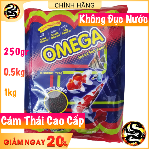 Thức Ăn Cho Cá OMEGA SANKO 250gr - 0,5kg - 1kg (3mm - 5mm) Cám Thái Cao Cấp Cho Cá Koi, Cá Ba Đuôi, Cá Vàng | Hoàng Lam Arowana