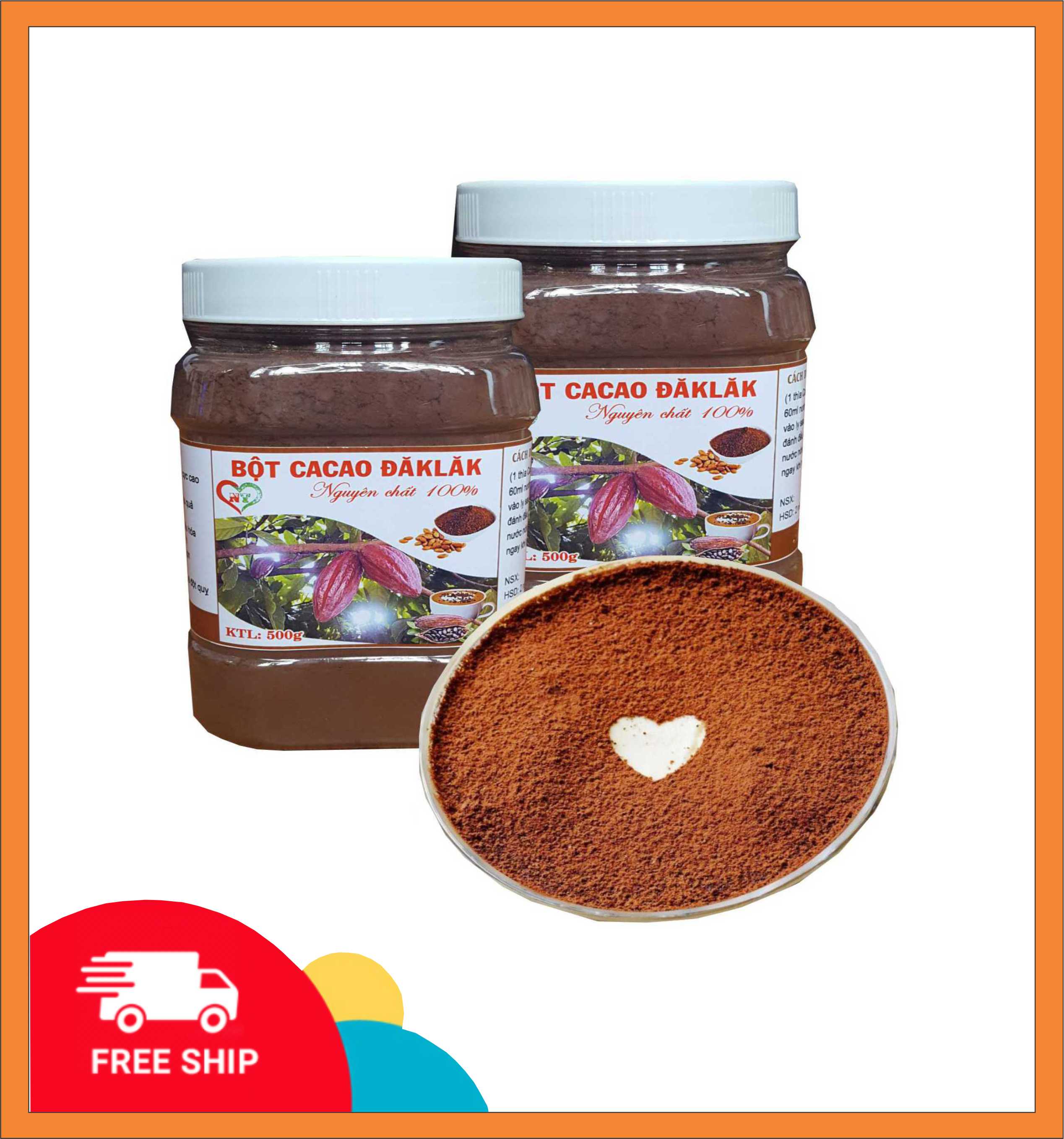 1kg bột cacao dăk lăk nguyên chất 100% loại đặc biệt