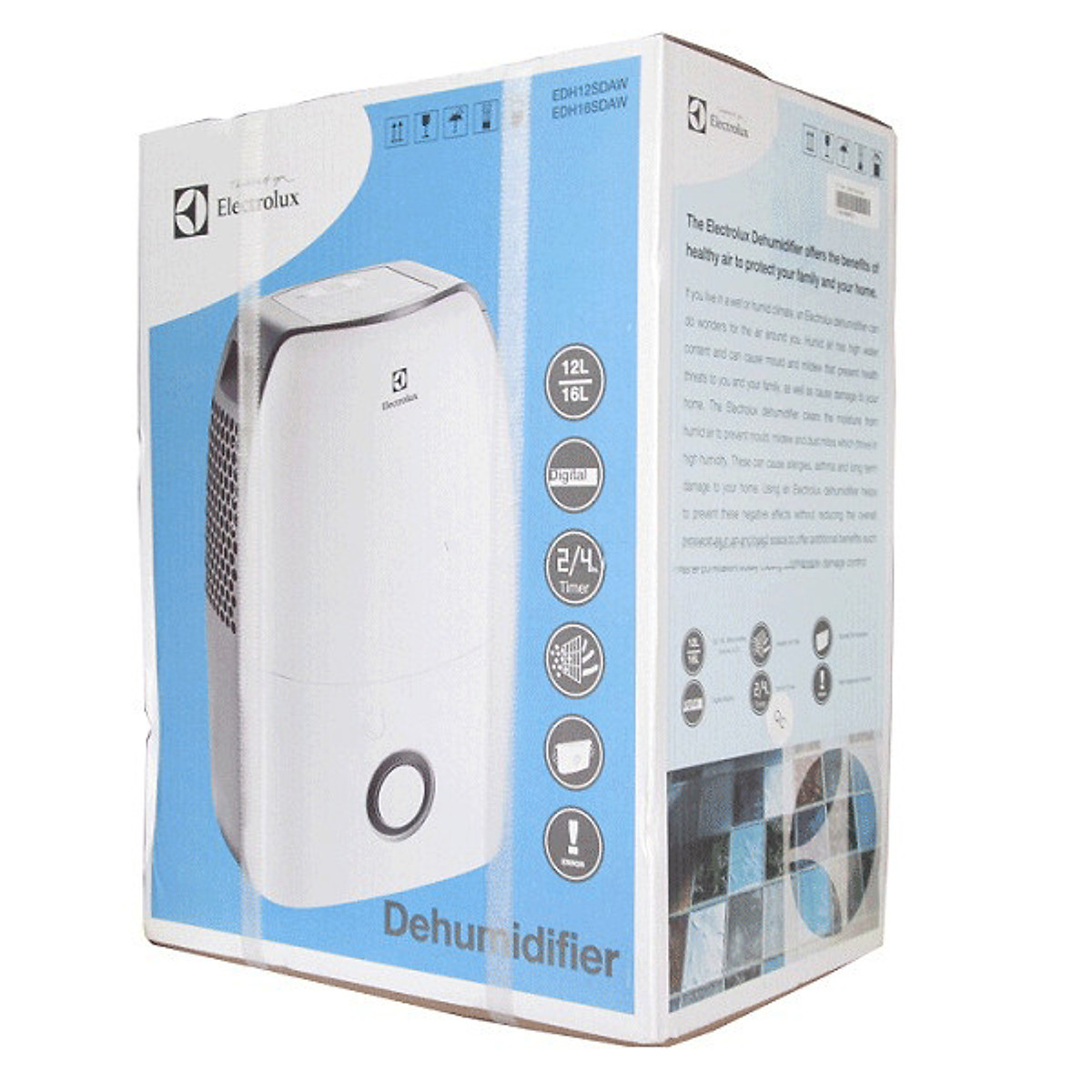 [VOUCHER 15%]Máy hút ẩm ELECTROLUX EDH12SDAW, 12L , DTSD 10-20m2